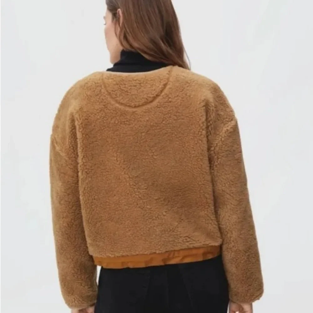 Everlane Camel Teddy Button-Up Jacket - Picture 3 of 7